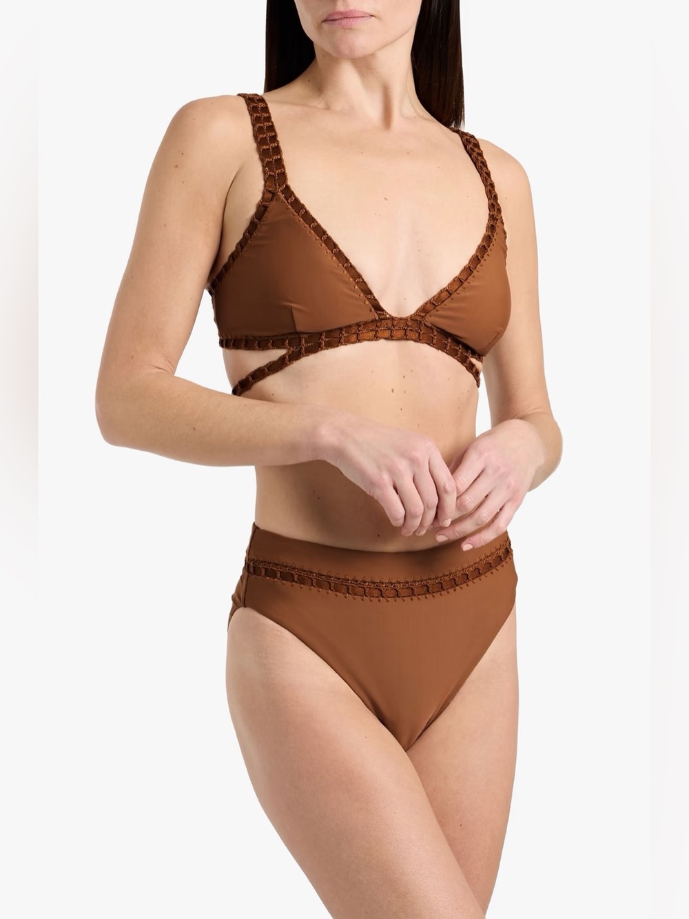 NWOT Simkhai Catina Embroidered Two Piece Swimsuit